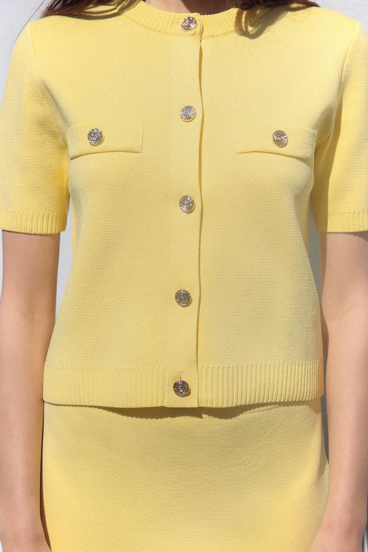Summer Knit Button Cardigan