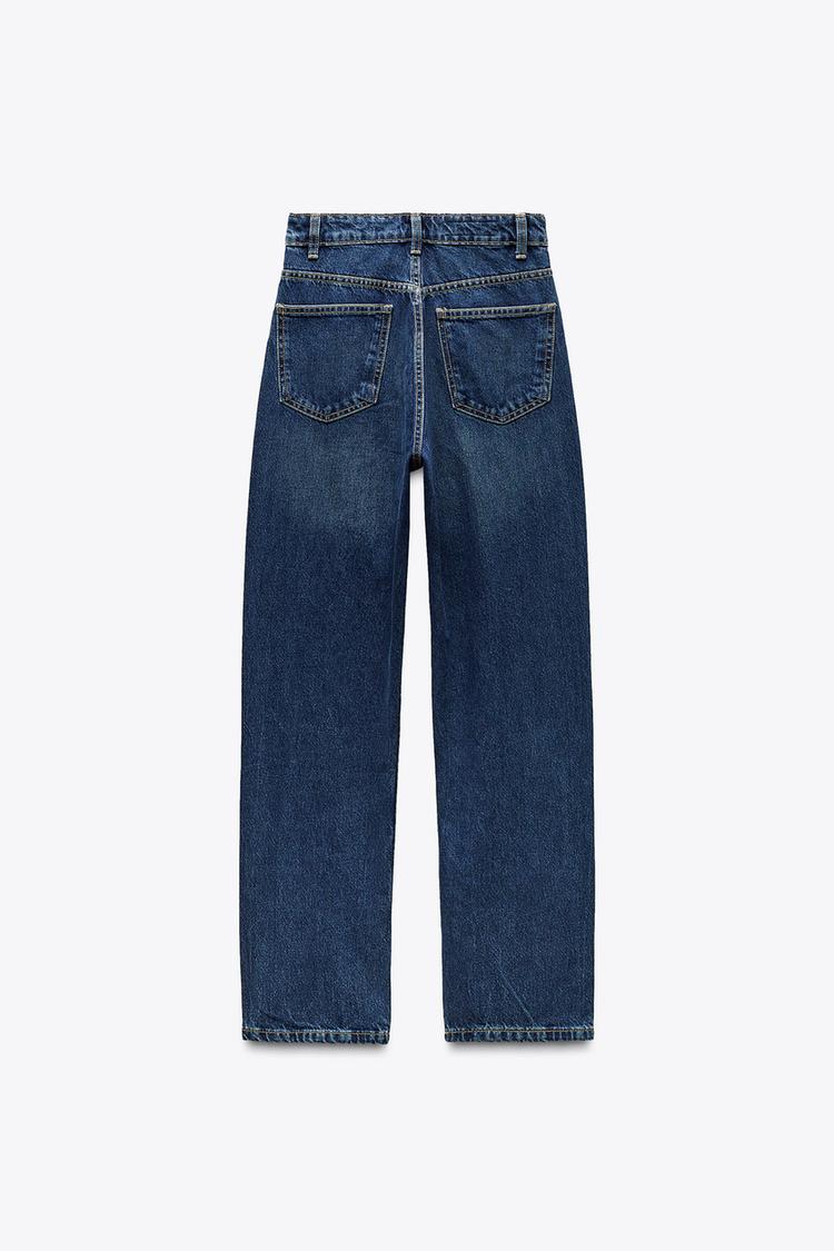 High-Waisted TRF Denim Jeans