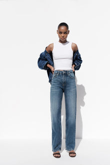 High-Waisted TRF Denim Jeans