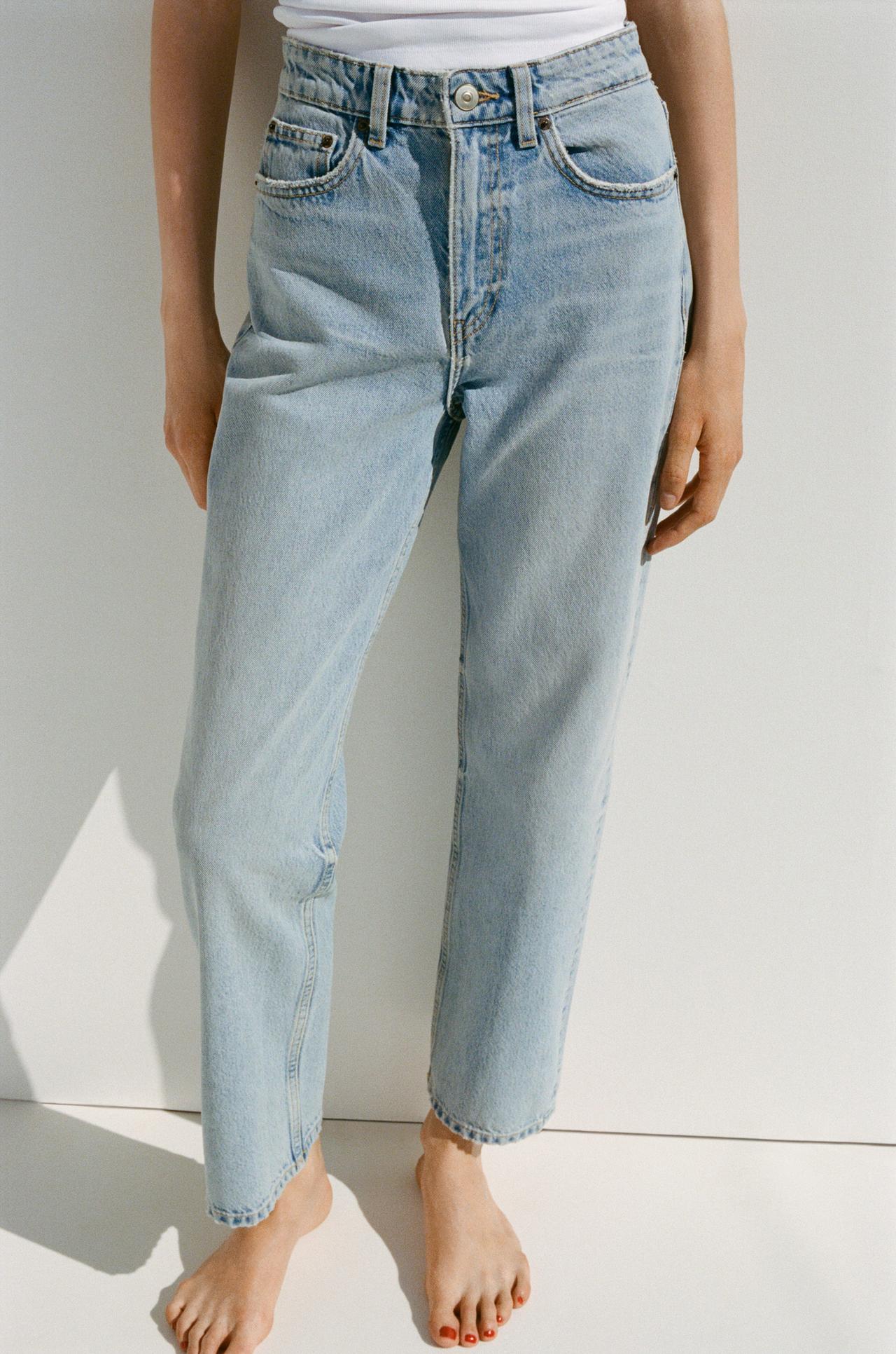 High-Waisted TRF Denim Jeans