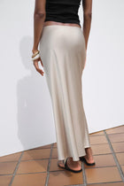 SATIN MIDI SKIRT