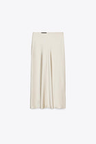 SATIN MIDI SKIRT