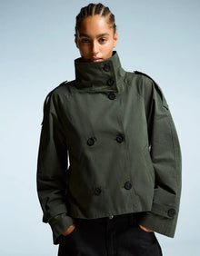 BUTTONED TRENCH COAT