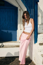 SATIN MIDI SKIRT