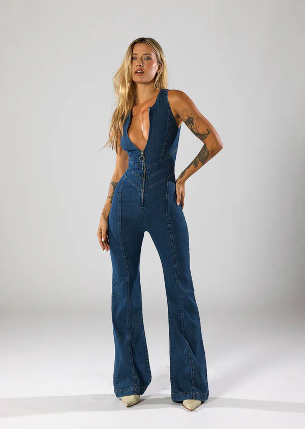 DENIM JUMP SUIT
