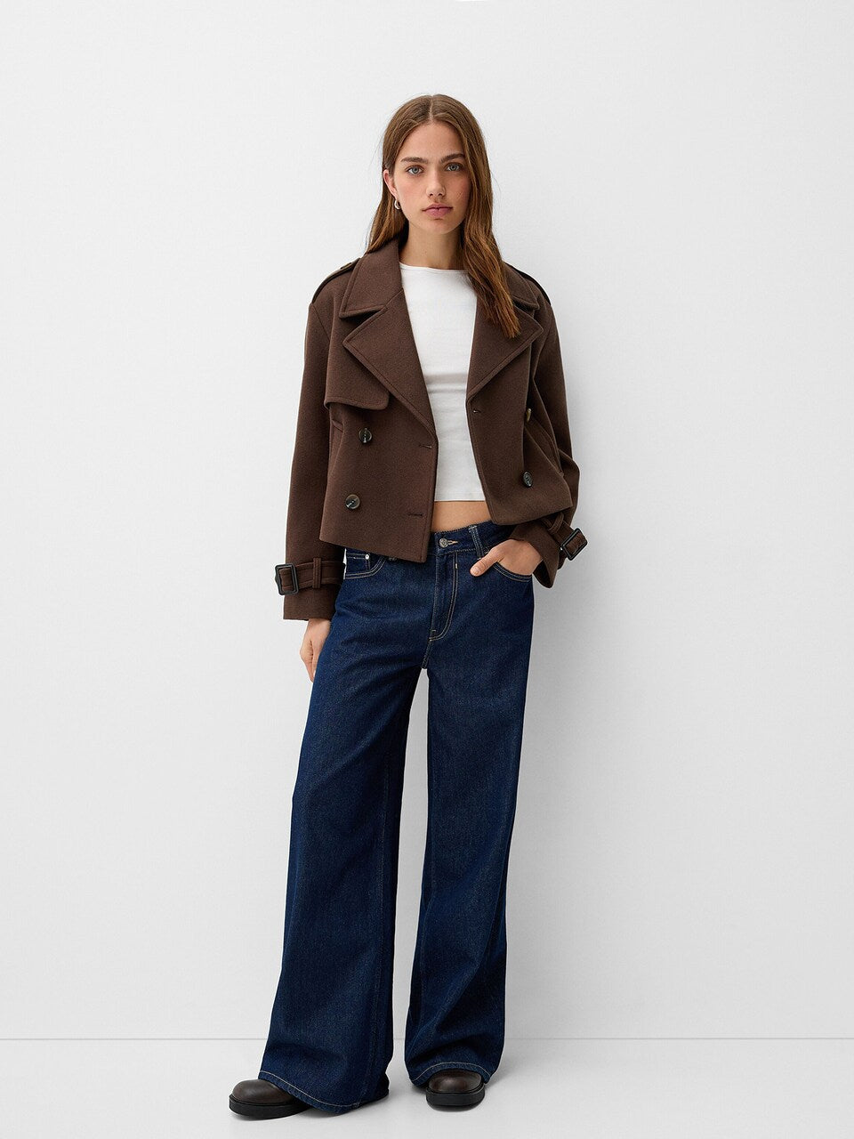 Short Wool Trench Jacket