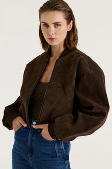 SUEDE BOMBER JACKET