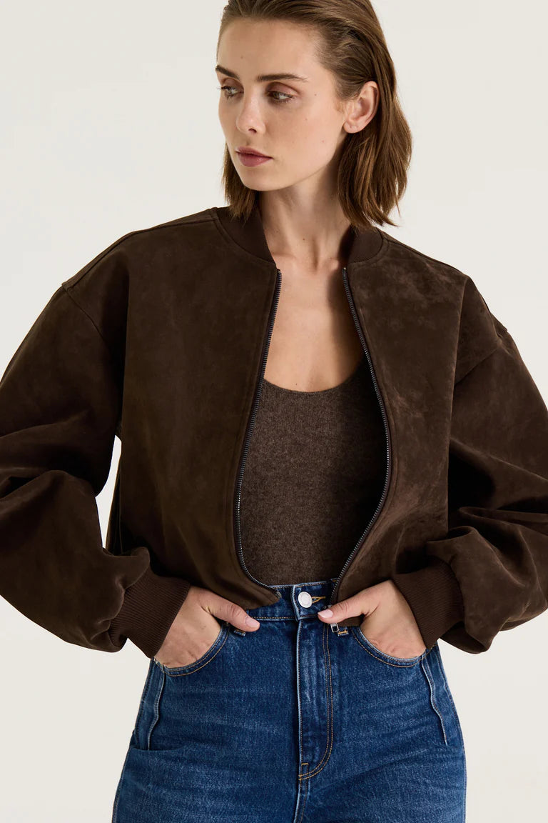 SUEDE BOMBER JACKET