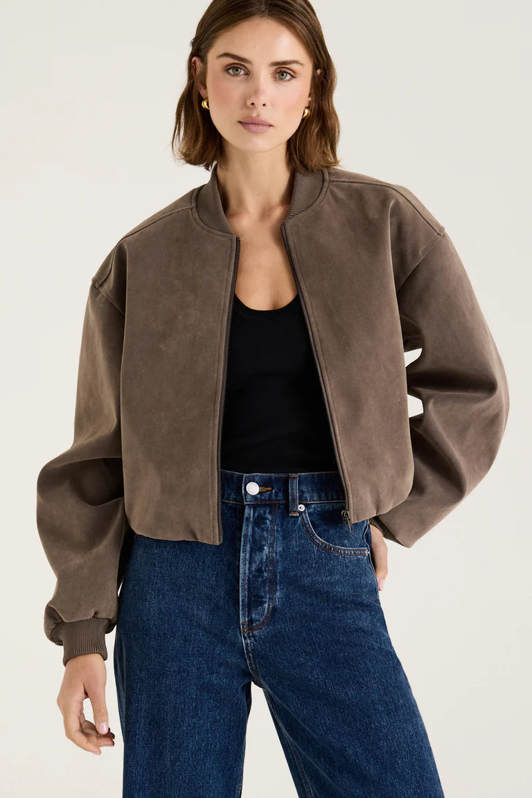 SUEDE BOMBER JACKET