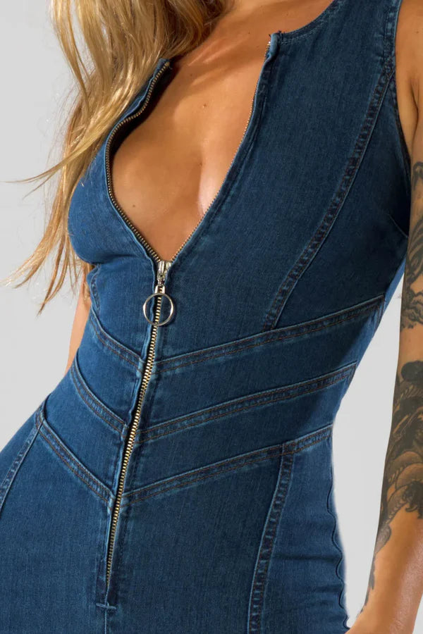 DENIM JUMP SUIT