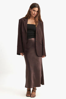 SATIN MIDI SKIRT