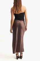 SATIN MIDI SKIRT